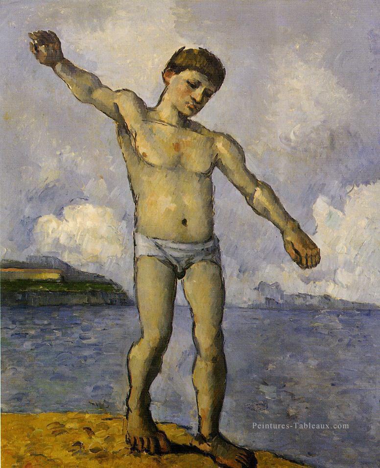 Baigneuse aux bras écartelés Paul Cézanne Nu impressionniste Peintures à l'huile